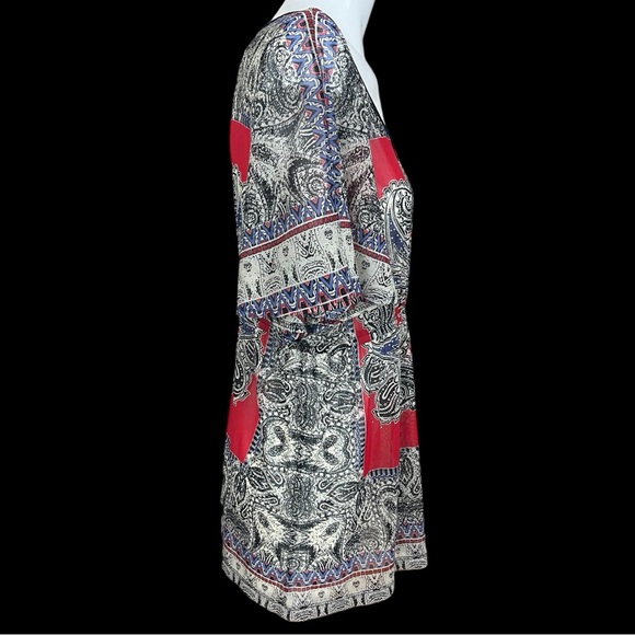 Alfani Semi Sheer Nylon Mesh Paisley Studded Elastic Waist Tunic Large - Picture 4 of 9